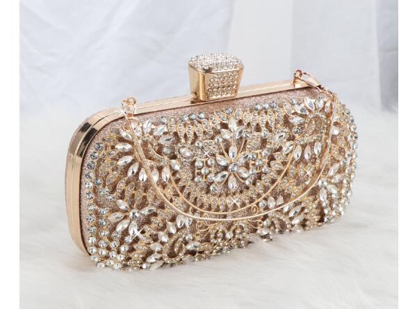 Bolso de mano de noche con diamantes