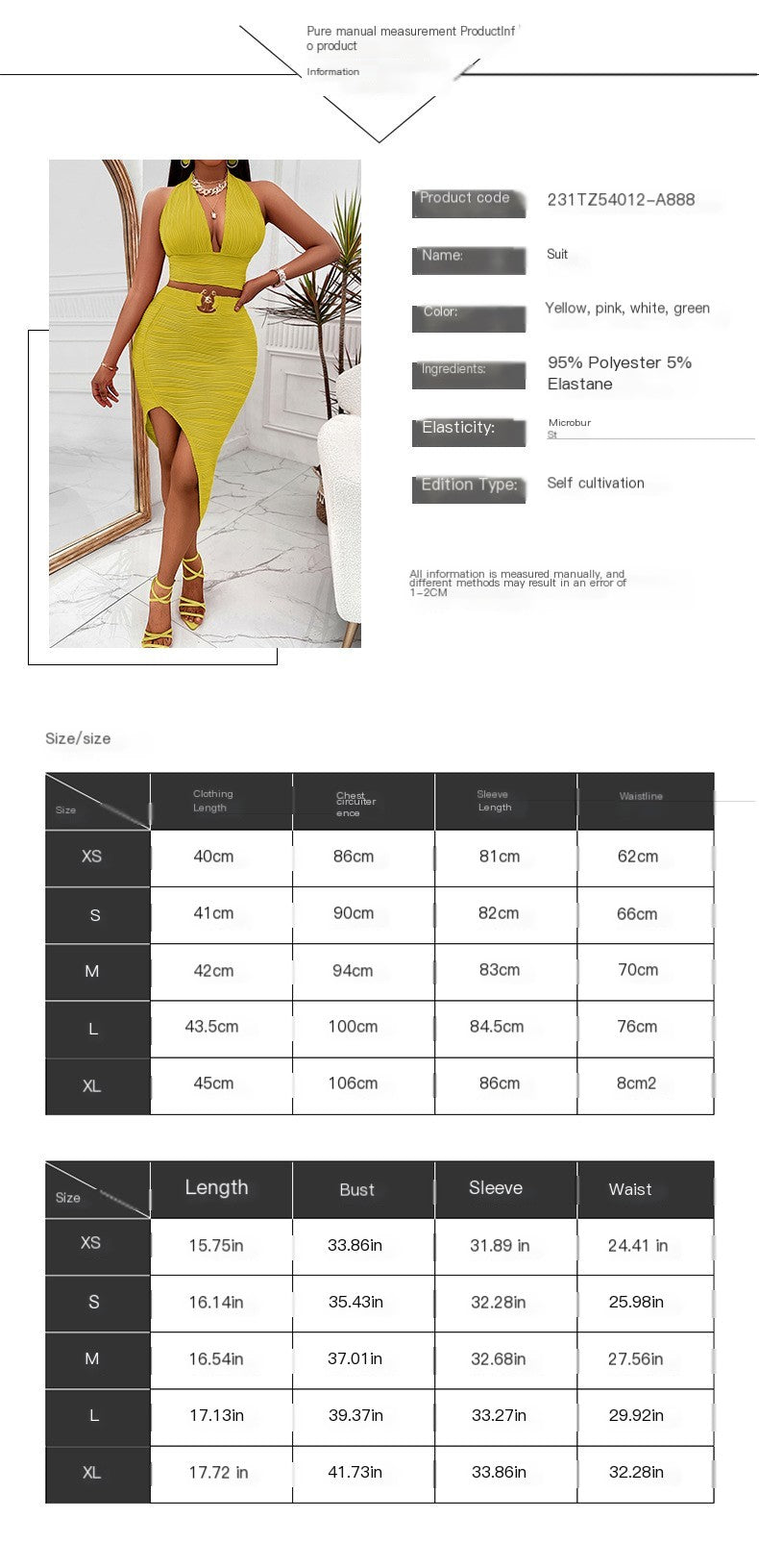 Conjunto informal de moda de verano, con cuello halter