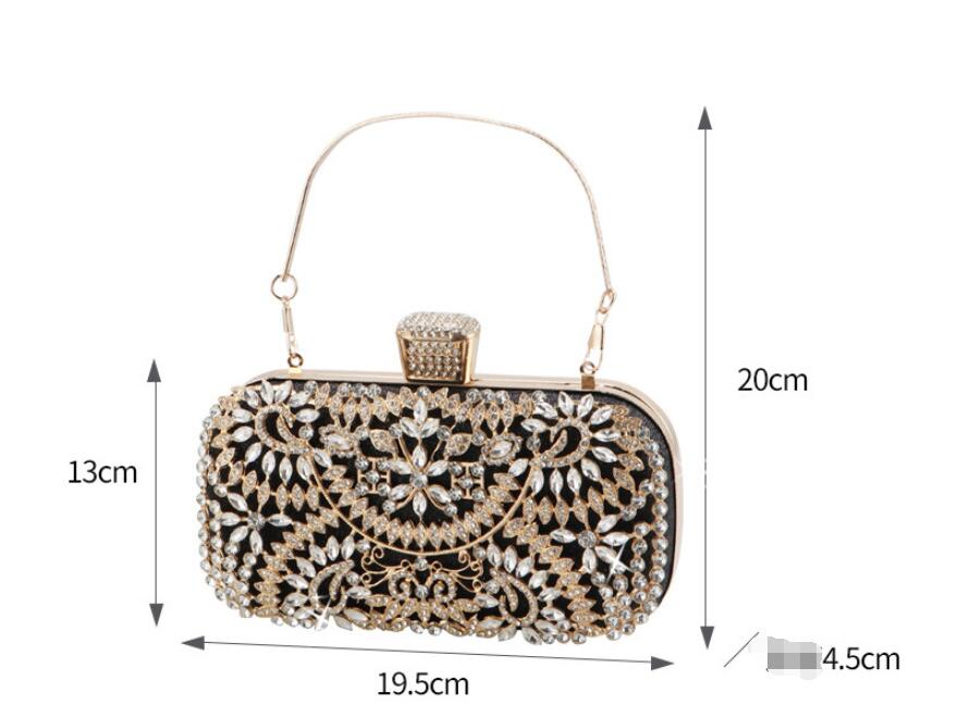 Bolso de mano de noche con diamantes