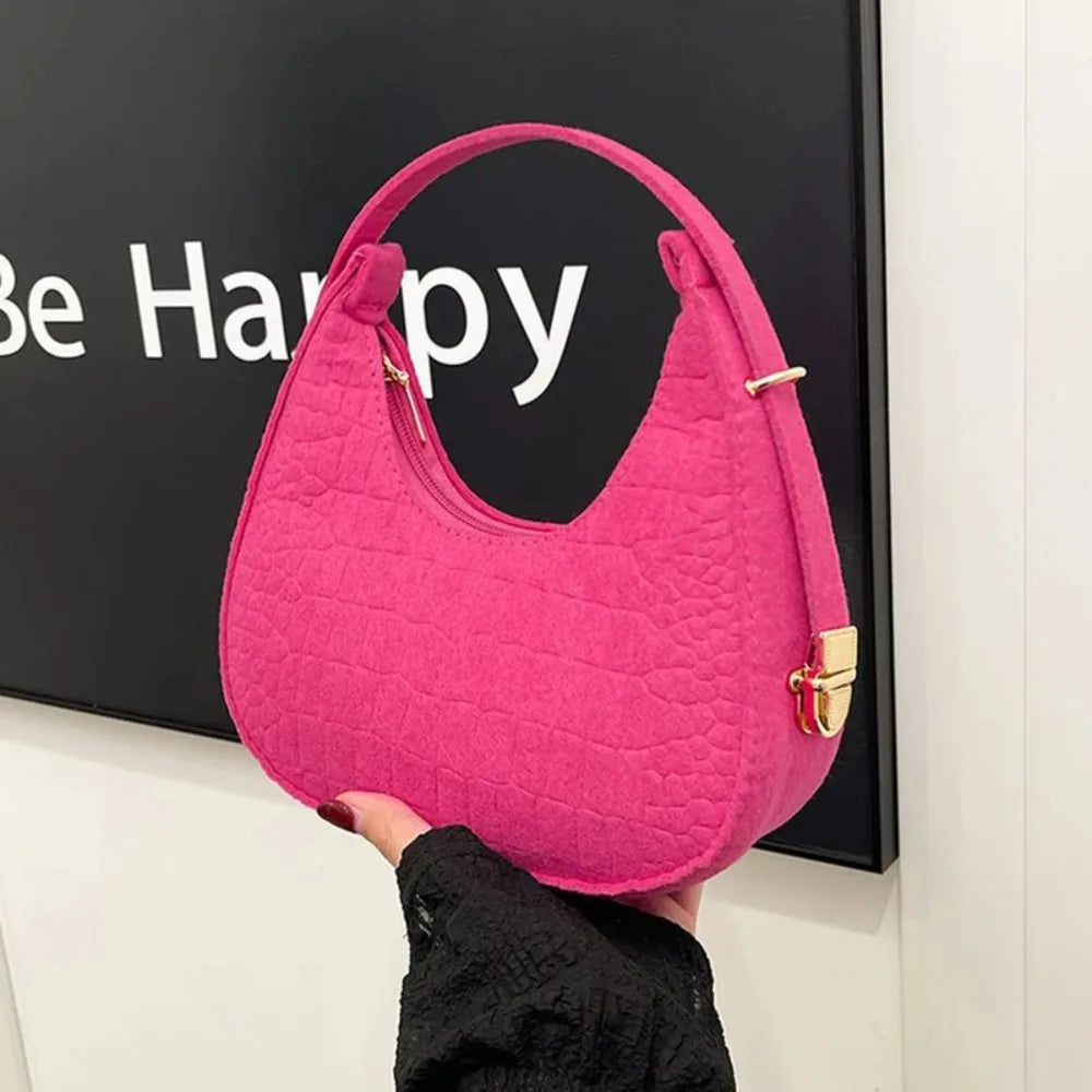 Bolso de mano de fieltro