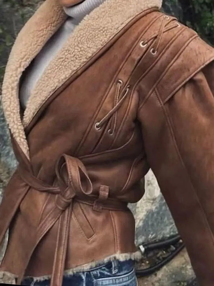 Abrigo de piel elegante