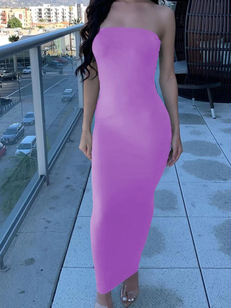 Vestido Bandeau estilo tubo