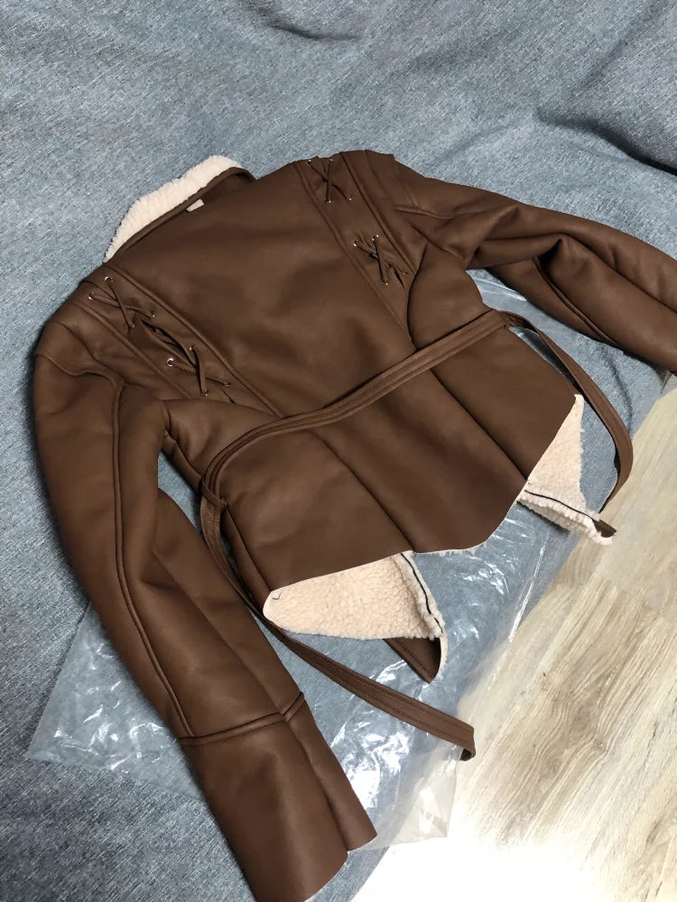 Abrigo de piel elegante