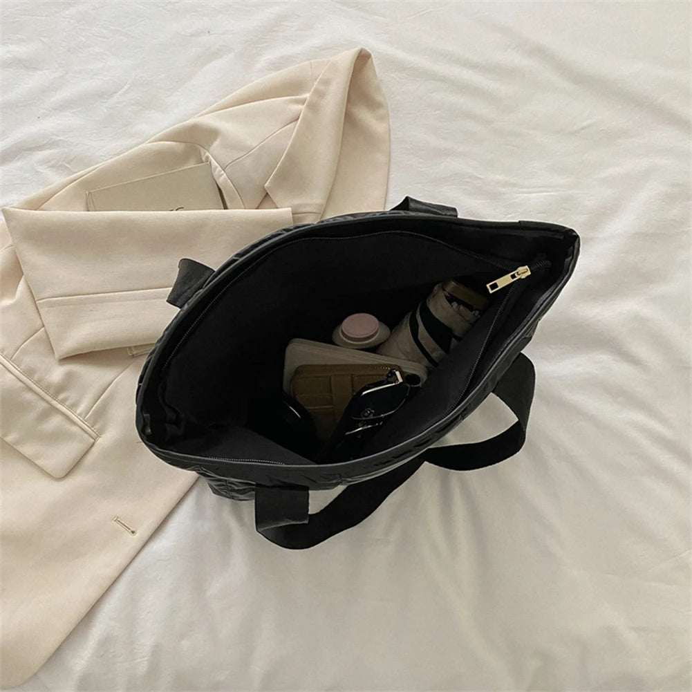 Bolso de mano, de gran capacidad, acolchado de algodón