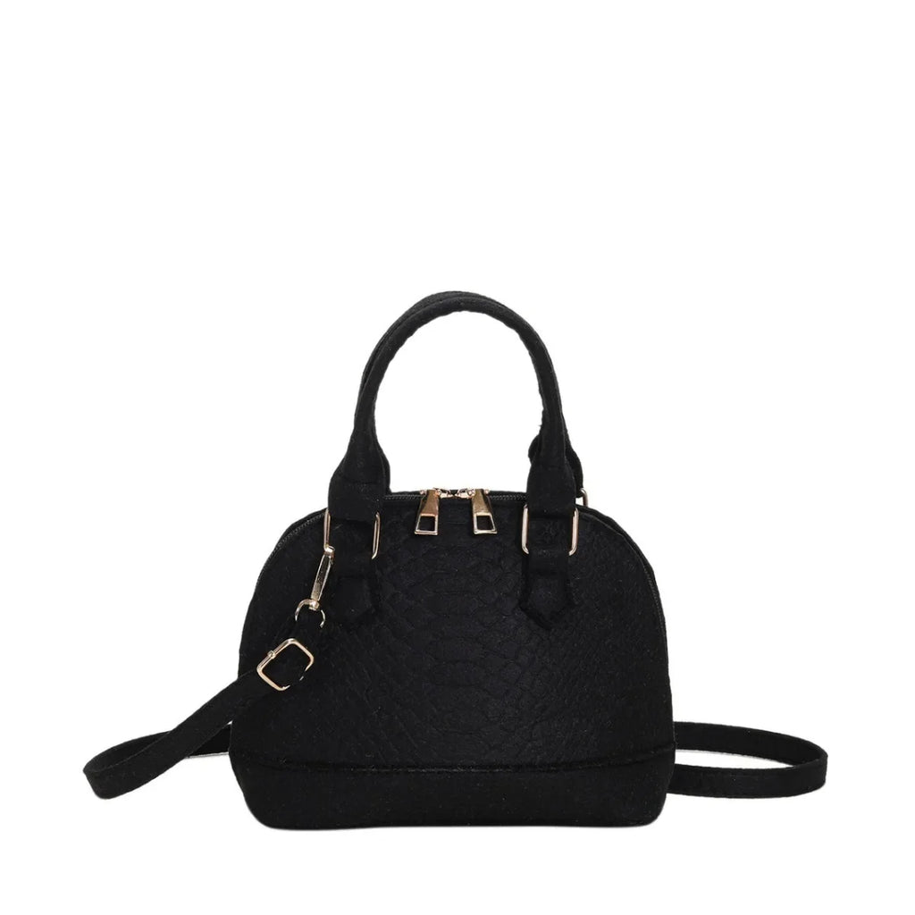 Bolso bandolera grande de fieltro retro