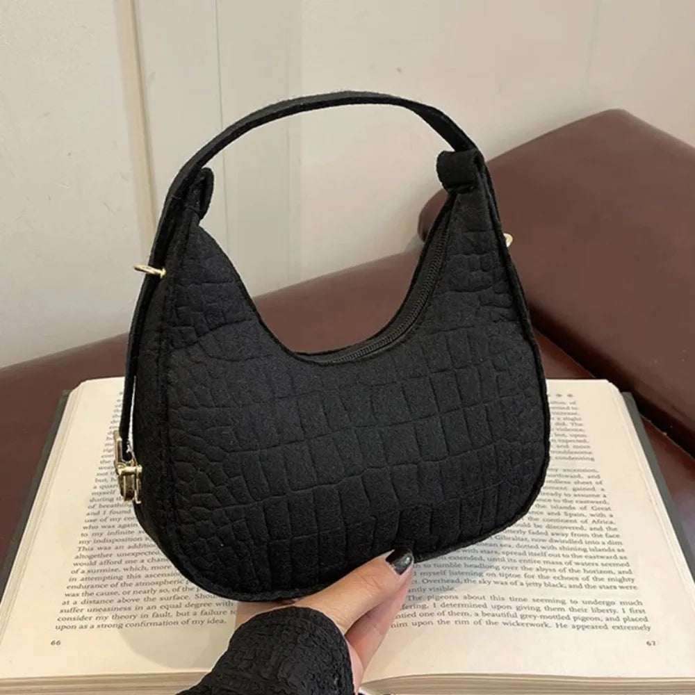 Bolso de mano de fieltro