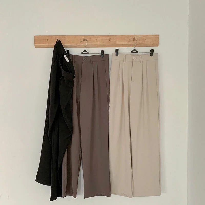 Pantalones de traje de cintura alta