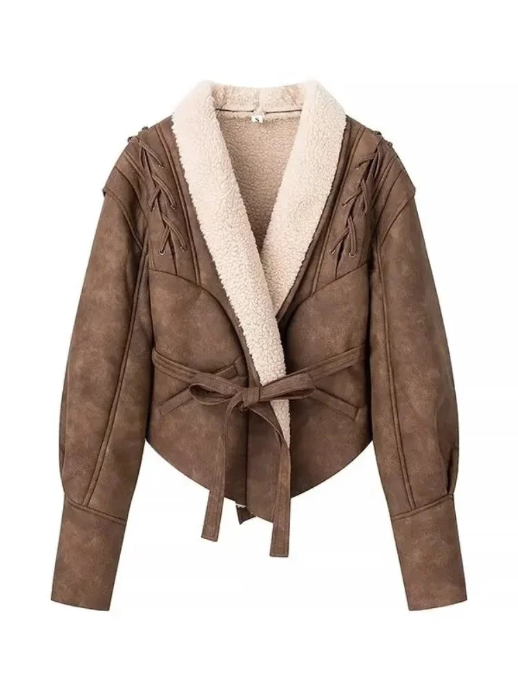 Abrigo de piel elegante