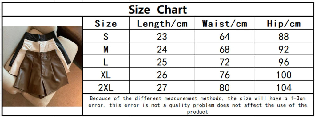 Pantalones cortes de cuero