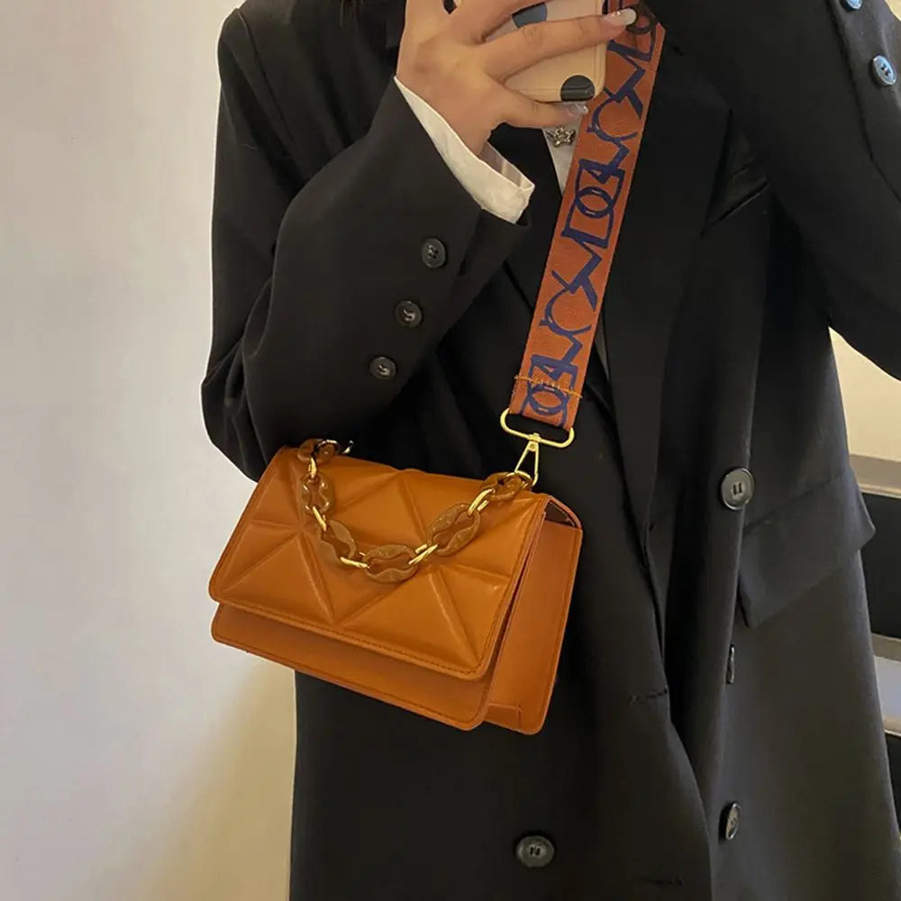 Bolso moderno y casual, de piel sintética, cruzado, con solapa