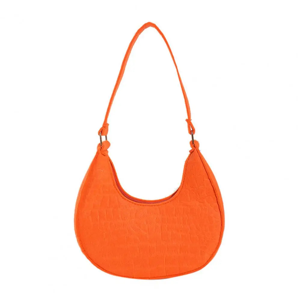 Bolso de hombro de fieltro de color liso