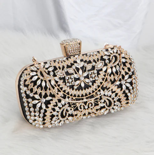 Bolso de mano de noche con diamantes